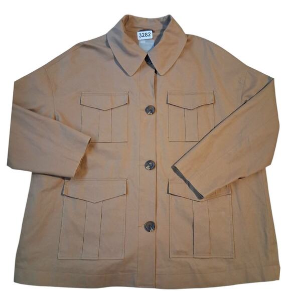 Asos Women's size 14 Oversized Utility Cargo Barn Field Boxy Grungecore Jacket - Picture 1 of 12